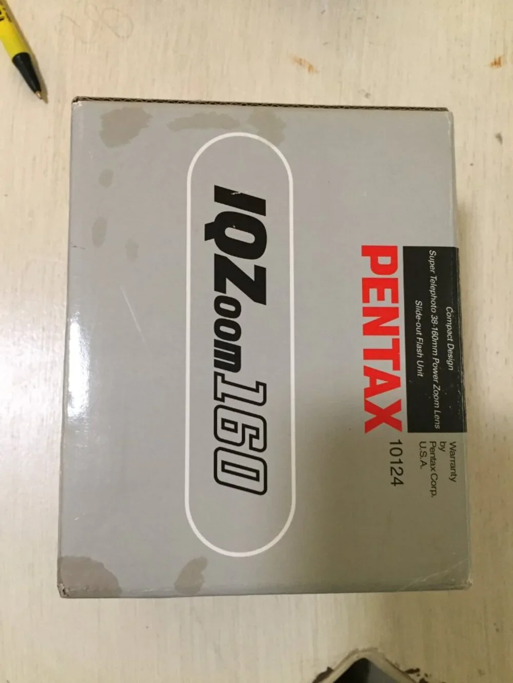 Pentax IQZoom 160 35mm Point & Shoot Film Camera w/Box 4 Rolls Kodak Film